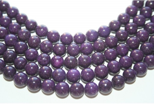 Mashan Jade Beads Purple Sphere 8mm - 48pcs