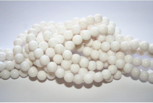 Mashan Jade Beads White Sphere 6mm - 66pcs