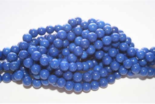 Mashan Jade Beads Blue Navy Sphere 6mm - 66pcs