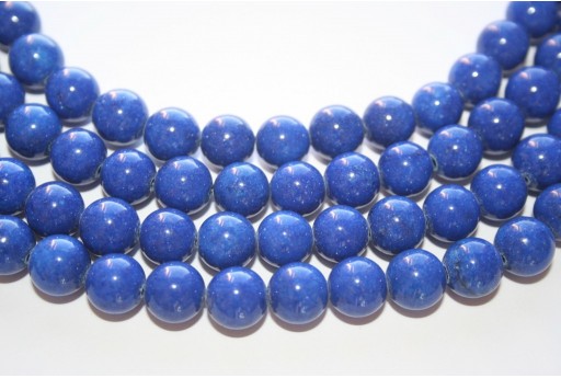Mashan Jade Beads Blue Navy Sphere 10mm - 40pcs