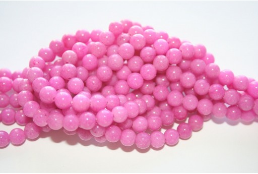 Mashan Jade Beads Dark Pink Sphere 6mm - 66pcs