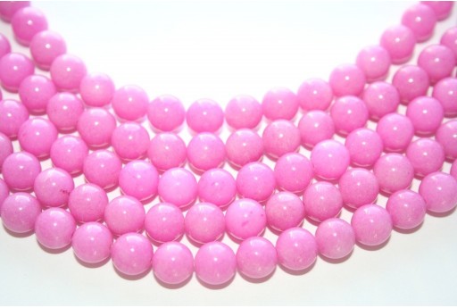 Mashan Jade Beads Dark Pink Sphere 8mm - 48pcs