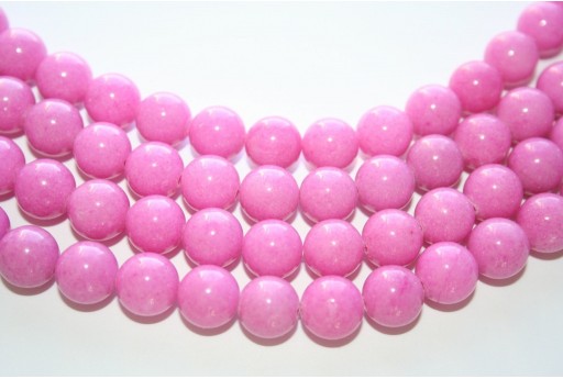 Mashan Jade Beads Dark Pink Sphere 10mm - 40pcs