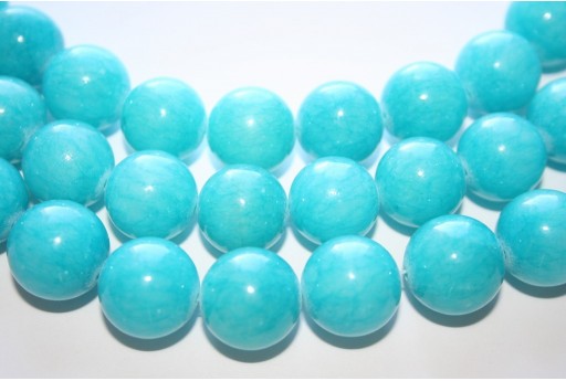 Mashan Jade Beads Aquamarine Sphere 16mm - 25pcs
