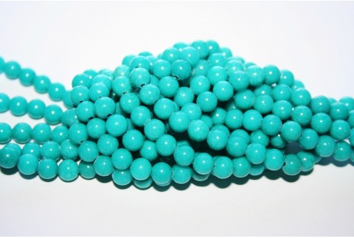 Mashan Jade Beads Turquoise Sphere 6mm - 66pcs
