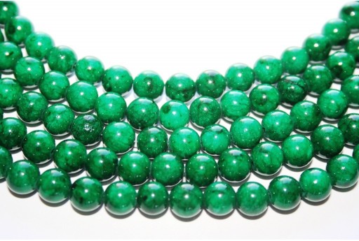 Mashan Jade Beads Dark Green Sphere 8mm - 48pcs