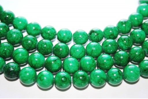 Mashan Jade Beads Dark Green Sphere 10mm - 40pcs
