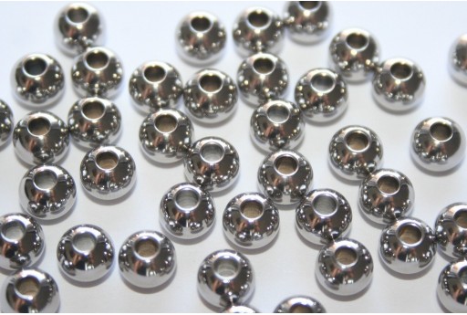 Stainless Steel Spacer Beads Sphere 6mm - 8pcs