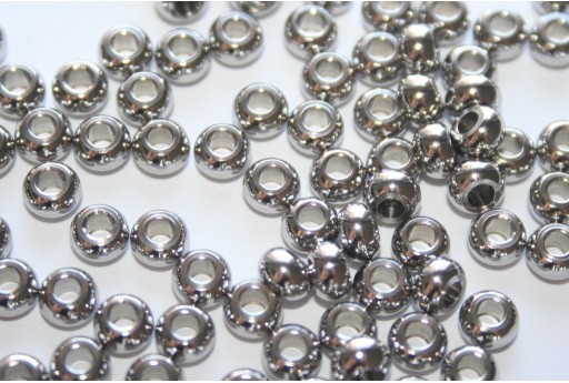 Rondelle Stainless Steel Spacer Beads 5x3mm - 12pcs