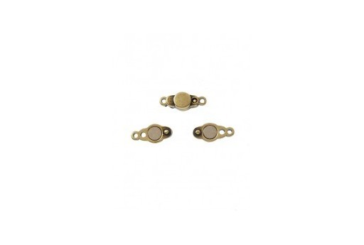 Brass Magnetic Clasp 17x7mm - 1pcs