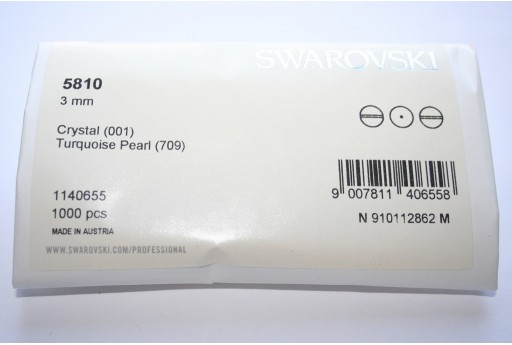 Perle Swarovski Elements 5810 Confezione Ingrosso Turquoise 3mm - 1000pz