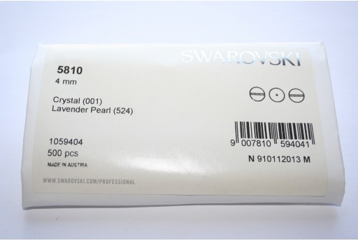 Perle Swarovski Elements 5810 Confezione Ingrosso Lavender 4mm - 500pz