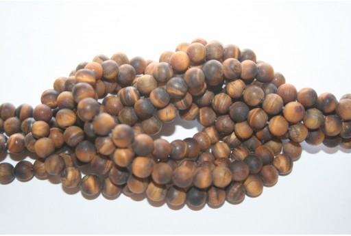 Tiger Eye Frosted Beads Round 6mm - 64pcs