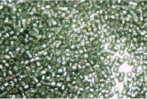 Miyuki Delica Beads Semi Matt S/L Light Grey Dyed Green 11/0 - Pack 50gr