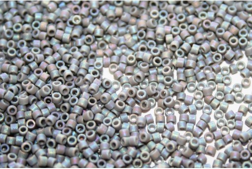 Miyuki Delica Beads Opaque Light Grey AB 11/0 - Pack 50gr
