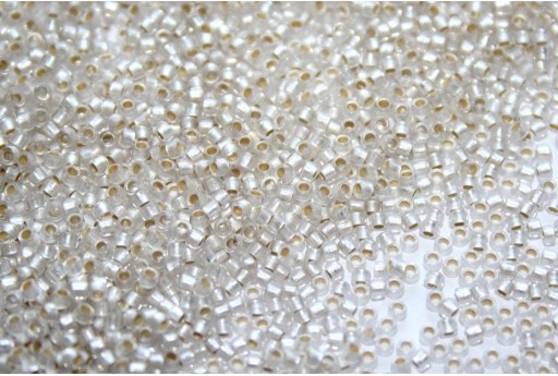 Perline Toho Permanent Finish Silver Lined Frosted Crystal 15/0 - 10gr