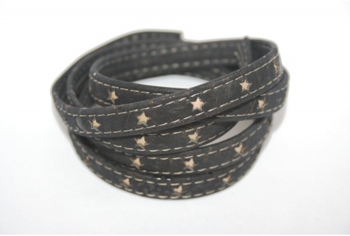 Cork Cord Flat with Stars 10mm - 20cm