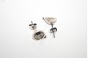 Silver Earring Setting Stone SS39 - 2pcs