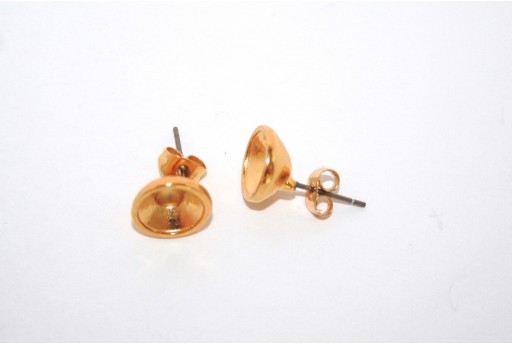 Gold Earring Setting SS39 - 2pcs