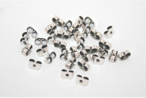 Steel Ear Back Stops 6,5x4,5mm - 30pcs