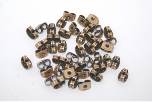 Brass Steel Ear Back Stops 6,5x4,5mm - 30pcs