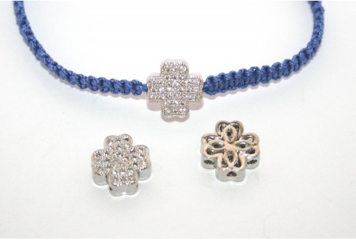 Cubic Zirconia Micro Pavè Cross Beads 10mm 2