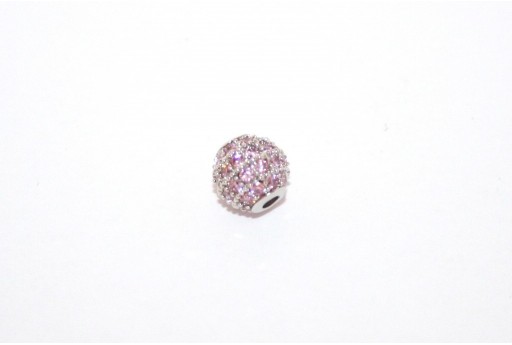 Cubic Zirconia Micro Pavè Tondo Rosa 6mm