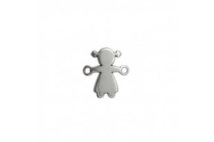 Link Bambina Argento 15x10mm - 4pz