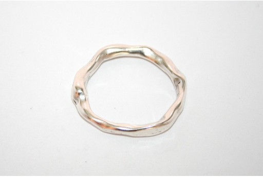 Silver Plated Connector Ring 27x24mm - 1pcs