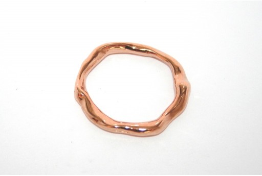 Rose Gold Plated Connector Ring 27x24mm - 1pcs