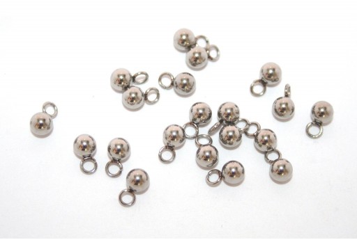 Stainless Steel Ball Charms 4mm -10pcs