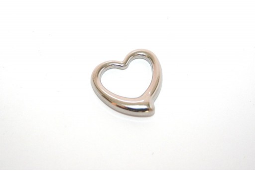 Stainless Steel Pendant Heart 24mm -1pcs