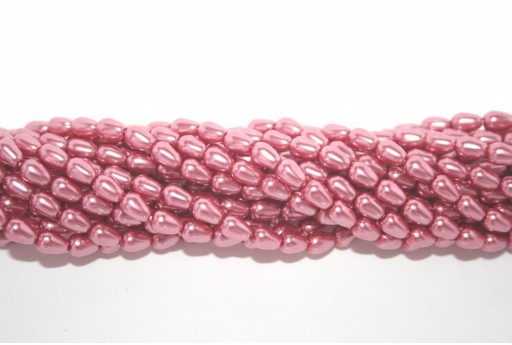 Perline Teardrop Fandago Pink 5x7mm - 36pz