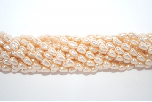 Teardrop Pearls Cream 5x7mm - 36pcs