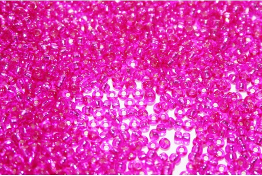 Perline Miyuki Fuchsia Transparent Silver Lined 11/0 - 100gr