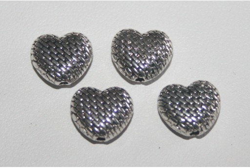 10 Cuori Argento Tibetano 8,5x10mm TIB30