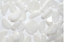 Semi Circle® Beads Chalk White Shimmer 5x10mm - 20pcs