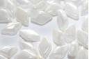 GemDuo Beads Luster Opaque White 8x5mm - 10gr