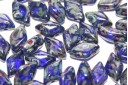 GemDuo Beads Cobalt Picasso 8x5mm - 10gr