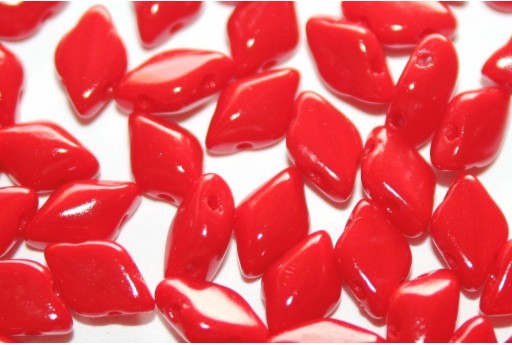 GemDuo Beads Opaque Red 8x5mm - Pack 100gr