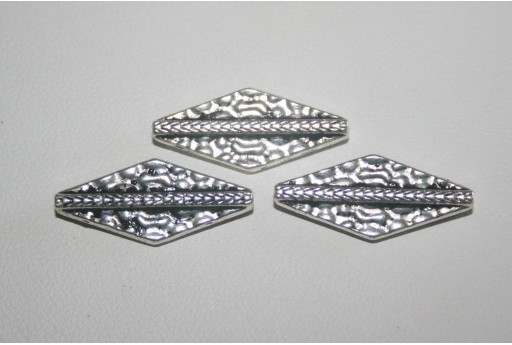 9 Rombi Argento Tibetano 21x9mm TIB37