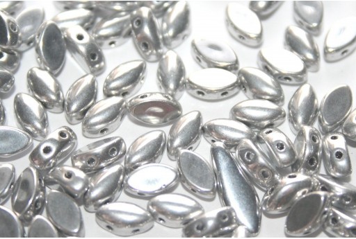 IrisDuo® Beads Silver 4x7mm - Pack 300pcs
