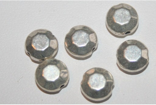 Pasticche Sfaccettate Argento Tibetano 8mm - 12pz