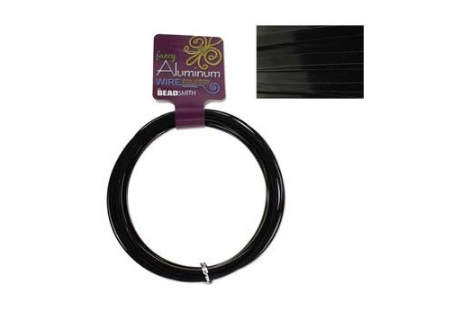 Aluminum Wire Flat Smooth Black 3x1mm - 12mtr