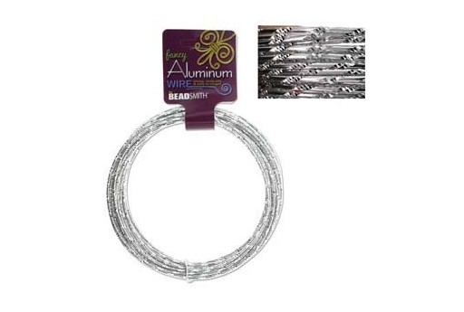 Aluminum Wire Diamond Cut Silver 2mm - 12mtr