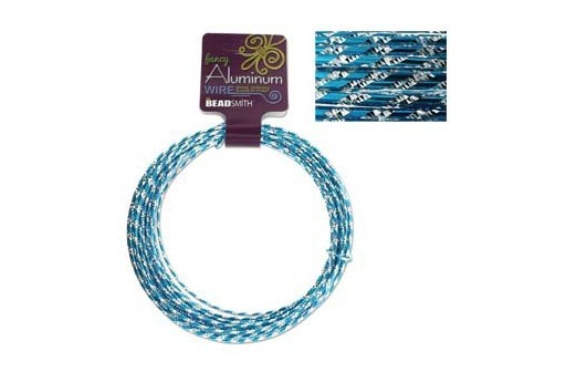 Filo di Alluminio Diamantato Turchese 2mm - 12mt