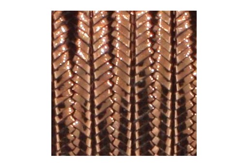 Piattina Soutache in Rayon Metallic Bronze 3mm - 5mt