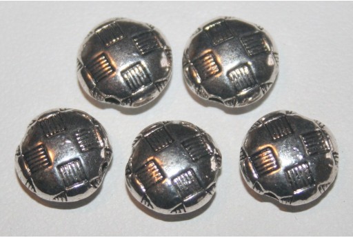 7 Pasticche Argento Tibetano 10x5mm TIB50