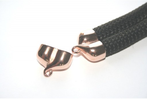 Climbing Tappo con Asola per 2 Corde Oro Rosa 25x20mm - 1pz