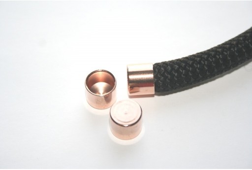 Climbing Rose Gold Cord End Cap 10x12mm - 1pc